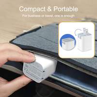 Chargeur mural 30W 2 ports GaN USB-C + USB-A avec Power Delivery PD pour tablettes et téléphones