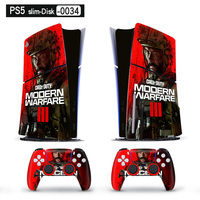 Nouvel autocollant de peau d'ensemble complet personnalisé pour couverture de décalque de peau de vinyle mince de PS5 pour la Console et le contrôleur minces de PS5