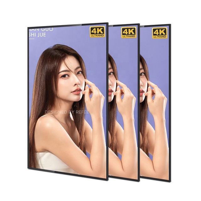 Smart TV 27 32 43 49 55 Inch Flat Screen Wall Mount Digital Signage Advertising Player 2K 4K LCD Display TV Monitor PC