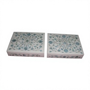 Nouveauté Pièce Look Moderne Marbre Incrustation Boîte Nacre Incrustation Travail Thème Pierre Fait Main Pour Pierre Artisanat Cadeau Emballage Article - Product Image 1