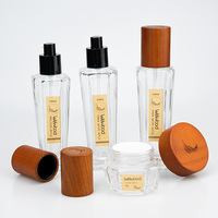Vietnam WeWood – Ensemble de soins de la peau personnalisé avec logo, flacons de crème et lotion pour le visage, bouchons en bois