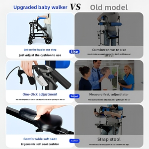 Andador de Rehabilitación Pediátrica con Freno de <span class=keywords><strong>Mano</strong></span> de Presión de Aire, Asiento Extraíble y Lavable para Niños con Discapacidad, Parálisis Cerebral - Product Image 4
