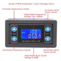 PWM Pulse Frequency Duty Cycle 1HZ~150KHZ Adjustable Module Square Wave and Rectangular Wave signal Generator XY-PWM