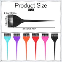 Brosse de coiffure en plastique pour coloration capillaire, outils de teinture en gros, logo personnalisé, couleurs violet, rouge, rose, bleu, noir, pour salon de coiffure