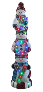 Snowmen Holding JOY Sign with <b>LED</b> <b>Lights</b> - Product Image 2