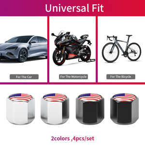 Modification du bouchon de tige de valve de pneu de voiture de qualité supérieure avec drapeau nouvel état comprend des bouchons de tiges de valve et des adaptateurs - Product Image 2