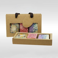Petit emballage en verre de boîte à savon artisanale en matériau recyclé personnalisé