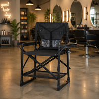Chaise pliante portable en aluminium OBOX, chaise spéciale pour maquilleurs, pour utilisation en extérieur dans les studios Network Red