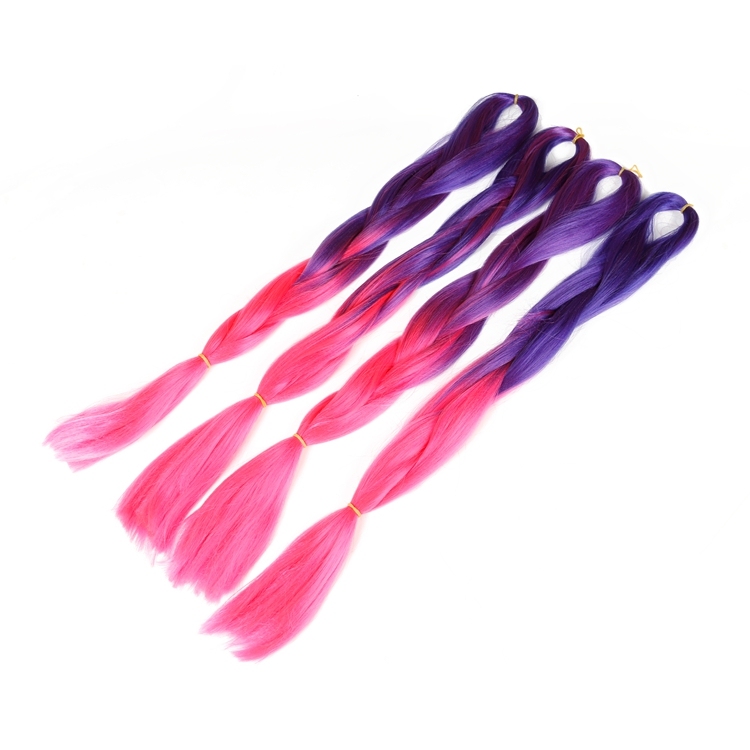 En gros x préssion synthétique arc-en-ciel couleur ultra jumbo tresses extensions de cheveux ombre expression tressage cheveux