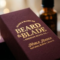 Boîtes d'emballage rigides haut de gamme pour huile à barbe, en carton recyclable, pour flacons en verre de 30 ml et 50 ml, personnalisables, vente en gros