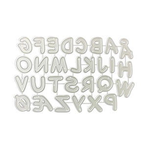 26 Huruf Alfabet Kapital, Cetakan Logam untuk Pembuatan Kartu, <span class=keywords><strong>Die</strong></span> Cut dari Baja Karbon, Alat Pemotong untuk Scrapbooking, Stencil, Embossing, Kerajinan - Product Image 4