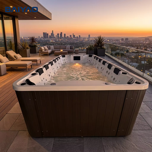 Bain à remous de luxe en acrylique blanc pour hôtel, piscine, <span class=keywords><strong>spa</strong></span>, 16 <span class=keywords><strong>places</strong></span>, hydrothérapie, jacuzzi extérieur - Product Image 1