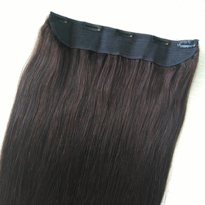 Meilleure vente Extensions de cheveux 100% humains, vraies, naturelles, Remy, une seule pièce, à clipser, lisses, ondulées, double épaisseur - Product Image 2