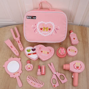 Nuevo diseño de belleza que Asst juego tocador de madera juguete de diseño con espejo peine <span class=keywords><strong>tijeras</strong></span> - Product Image 1