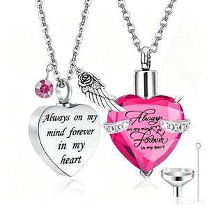 Pingente em Forma de Coração em Aço Inoxidável 316L, Chaveiro Fashion, Urna de Cremação Memorial para Humanos e Animais de Estimação, Presente de Joias para Homens e Mulheres - Product Image 3
