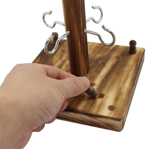 Than đốt móc và vòng quăng trò chơi hookey Đụng Độ người lớn chiến đấu Ném lên đến 4 người chơi bàn trò chơi ngoài trời thanh - Product Image 3