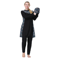Burkini musulman personnalisé 3XL-8XL pour femmes maillots de bain grande taille à manches longues avec logo avant Hijab sous-vêtements de mode avec bas de pantalon