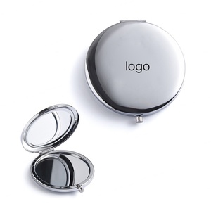 New Style Round Shape Metal Custom Logo <b>Double</b> <b>Side</b> Cosmetic <b>Mirror</b> - Product Image 1