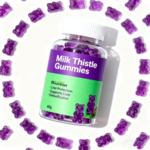 Gummies d'extrait <span class=keywords><strong>de</strong></span> chardon-Marie <span class=keywords><strong>de</strong></span> qualité alimentaire, formule naturelle, soulage la gueule <span class=keywords><strong>de</strong></span> bois pour hommes et femmes, usage quotidien - Product Image 2