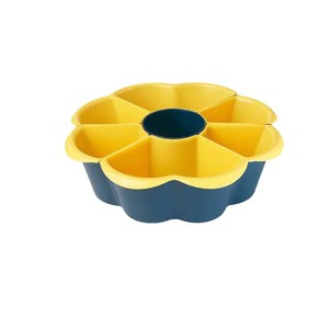 Rotating Hot Pot Vegetable Platter Double Layer Round Plastic Multifunctional <b>Side</b> Dish <b>Plate</b> For Home Party Use - Product Image 5