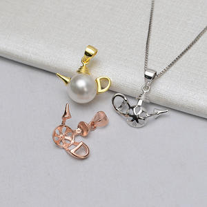 S925 <b>Silver</b> <b>Teapot</b> Pendant with 10-11 Pearl Female Head Pendant DIY Jewelry Tools & Equipment 847 Accessory Tray - Product Image 2
