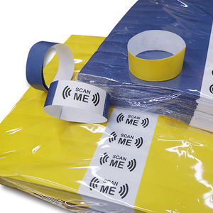 Sekali pakai tahan air 13.56MHz dapat dicetak Tyvek kertas gelang RFID RFID Gelang pintar acara tiket - Product Image 1
