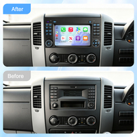 Lecteur multimédia sans fil CarPlay Linux 7 pouces IPS, radio FM 15 bandes, égaliseur, caméra et commande au volant pour Mercedes-Benz