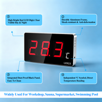 Termometer Digital Industri Paduan Aluminium Sensor Suhu Bawaan Presisi Tinggi Monitor Suhu Portabel Alat Uji Laboratorium Bengkel