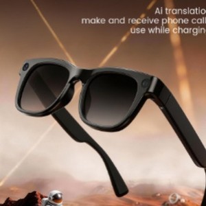 Lunettes de soleil intelligentes Bluetooth tendance avec traduction IA en temps réel, prise de vue 1300W pixels et protection UV - Product Image 1