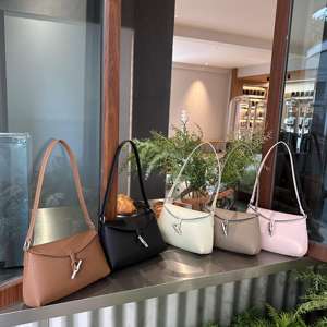 Sac à bandoulière en cuir PU texturé, bandoulière réglable, sac à bandoulière minimaliste, sacoche pour femme - Product Image 4