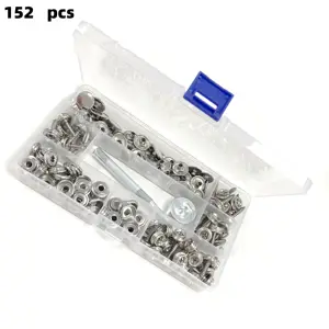 25 Sets Snap Fastener Kit,Snaps Button Tool Stainless Steel for Marine Boat  Canv