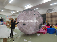 Ventes d'usine bon marché allumant le ballon gonflable de planète de lune pour la décoration de plafond