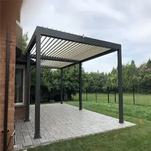 AS2047 TOMA motorlu pergola panjur pergola motorized louver waterproof outdoor restaurant pergola