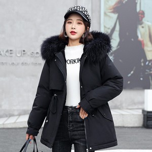 <span class=keywords><strong>Parka</strong></span> d'hiver pour femmes <span class=keywords><strong>avec</strong></span> doublure en laine et lin Long manteau Casaco fermeture à glissière grande taille 6XL veste à <span class=keywords><strong>capuche</strong></span> rembourrée chaude pour vêtements de neige - Product Image 3