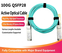 Fabrika Üreticisi 100G QSFP28 AOC Aktif Optik Kablo, 5G Veri Merkezi Anahtarları Arası Bağlantı için