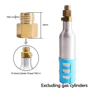 Adaptateur de conversion de gaz CO2 pour soda, filetage femelle Tr21-4 vers filetage mâle Tr21-3, sortie pour réservoir Cube, en cuivre doré, raccords OEM Zimakyfa - Product Image 6
