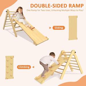 <span class=keywords><strong>Pikler</strong></span> Climbing Triangle Set, Montessori Juego <span class=keywords><strong>de</strong></span> escalada plegable <span class=keywords><strong>de</strong></span> <span class=keywords><strong>madera</strong></span>, Indoor Climbing Triangle Playground Toys Set para niños - Product Image 3