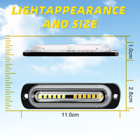Lumière de calandre LED à télécommande sans fil avec modes blanc vif et changeant de couleur pour voiture, camion, SUV