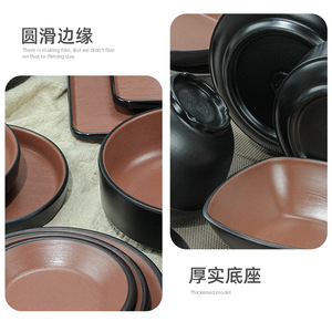 Melamine Serving Plates Round Solid Color Thickened Base For Hotel <b>Restaurant</b> Dining <b>Sets</b> - Product Image 1