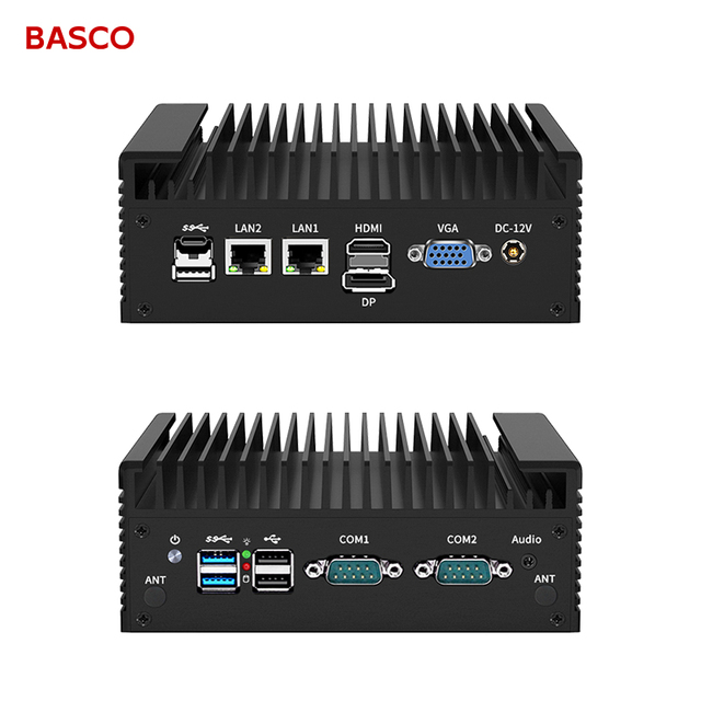 IOT EDGE Computing Industrial Mini PC 12th Gen N100/N150  2 Ethernet Port 2 COM DDR5 HD/DP/Type-C X86 Embedded Fanless Mini PC