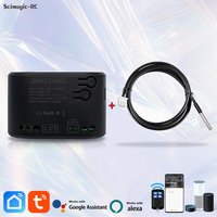 Commutateur Tuya avec capteur de température 1 canal Module Wifi Thermostat intelligent surveillance des données Compatible Alexa Google Home