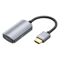 Adaptateur ULT-unite HDMI mâle vers USB Type C femelle 4K 60Hz avec gaine en PVC, blindage combiné, plaqué or