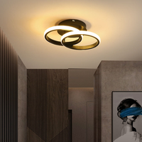 Meilleure vente Escalier moderne Décoration de la maison Couloir Allée Couloir LED Petit plafond Lampe noire Vestiaire Hall d'entrée Allée lumineuse
