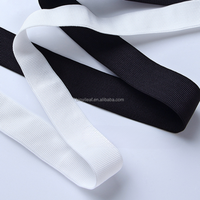 Bande élastique en nylon noir et blanc brillant texturé, largeur 1-5 cm, pour chaussures, chapeaux, pantalons, jupes, soutiens-gorge et bretelles de sous-vêtements