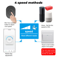 Module de commande intelligent pour ventilateur de plafond WiFi 10A Graffiti, contrôle à distance via application, commande vocale, minuterie, réglage de la vitesse, interrupteur