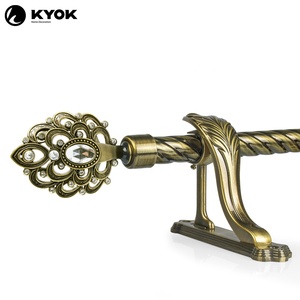 KYOK Trung Quốc Phật Sơn Wrought Sắt Curtain Rod Nhà Máy, Đôi Rèm Cực, Fancy Curtain Finial/Curtain Chân Đế Nhà Sản Xuất - Product Image 6