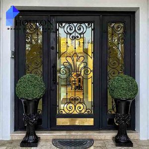 Puerta de Entrada Exterior de Hierro Forjado Estilo Hacienda Colonial <span class=keywords><strong>Española</strong></span> con Rejilla - Product Image 3