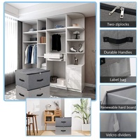 Paniers de rangement pliables en inox, ensemble de panier en tissu avec poignées et couvercle pour rangement de bébé