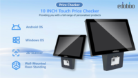 PC10, Terminal Punto de Venta Pequeño con Pantalla Táctil de 10 Pulgadas, Escáner de Códigos QR 1D/2D, Android/Windows, Verificador de Precios de Autoservicio para Sistemas POS de Supermercado