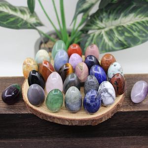 Kristall-Ei mit Halbedelsteinen Natürlicher Rosenquarz und <span class=keywords><strong>Amethyst</strong></span> Gemischtes Kristallstein-Ei Handgefertigtes Dekorationsstück - Product Image 1